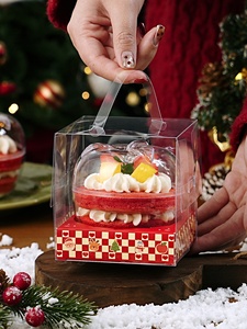 Cajas Transparentes Portátiles y Cajas de Plástico Aptas <span class=keywords><strong>para</strong></span> Guardar Cupcakes Navideños, Tiramisú, <span class=keywords><strong>Dulces</strong></span> y Galletas <span class=keywords><strong>con</strong></span> Tapa - Product Image 5