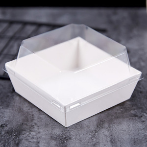 Scatola <span class=keywords><strong>per</strong></span> Dessert in Carta Kraft, Confezione <span class=keywords><strong>per</strong></span> <span class=keywords><strong>Torte</strong></span> e Sushi, Imballaggio in Plastica, Specifiche in Foglio di Alluminio, Forma Quadrata, Goffratura, Laminazione Opaca, Stampa - Product Image 1