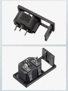 AC-14 10A IEC電源ソケット3ピンインレットプラグPCB用AC電源ソケットレセプタクル