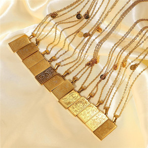 Collar con Colgante <span class=keywords><strong>de</strong></span> Tarot del Zodiaco Personalizado, Joyería <span class=keywords><strong>de</strong></span> Cartas del Tarot <span class=keywords><strong>de</strong></span> los 12 Signos del Zodiaco, Chapado en Oro <span class=keywords><strong>de</strong></span> 18k, Acero Inoxidable - Product Image 2