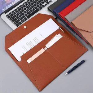 Estuche organizador de documentos de viaje portátil a prueba de agua personalizado <span class=keywords><strong>A4</strong></span> carpeta bolsa personalizada en blanco soporte de documentos de polipiel laserable - Product Image 4