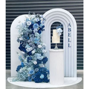 ฉากหลังงานแต่งงาน PVC ทันสมัย กรอบประตูโค้ง PVC สีขาว สำหรับตกแต่งงานปาร์ตี้ ฉากหลังตกแต่งผนัง 3 มิติ - Product Image 5
