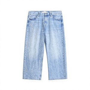 Men's Denim Jeans Casual Straight Fit Mid Waist Midweight Eco-Friendly Windproof Breathable Color Fade Proof Streetwear OEM - Product Image 1