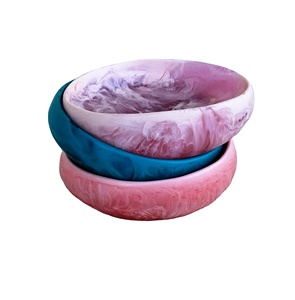 Bol et plat de service en résine fabriqués en Inde - Passe au lave-vaisselle - Design moderne européen personnalisable pour la maison et les fêtes - Product Image 1