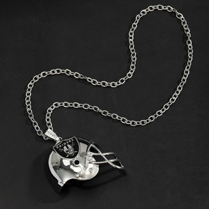 Collier pendentif casque de football Raiders en alliage de zinc, bijoux de mode streetwear pour hommes - Product Image 4
