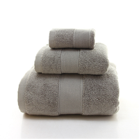 Factory Wholesale Luxury Dobby Bath Towel Sets 100% Cotton Soft Absorbent Bathroom Sets