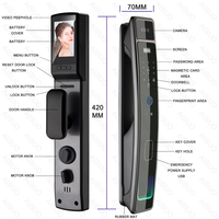 AISUO TUYA WIFI Serrure Intelligente à Reconnaissance Faciale, Loquet Magnétique en Bois, Cerradura Inteligente, Serrure de Porte Intelligente Digitale à Empreinte Digitale