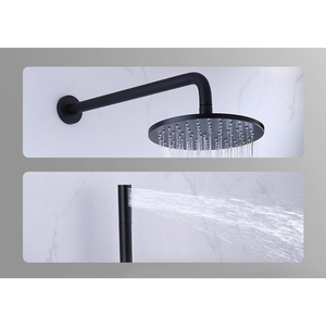 <span class=keywords><strong>COCOBELLA</strong></span> Nouvelle conception de douchette murale encastrée avec robinet de baignoire noir, ensemble de douches de salle de bain - Product Image 5