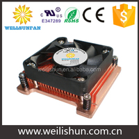 WELLSUNFAN Dissipateur thermique en cuivre 70x70x15mm pour processeur PGA478/BGA479, boîtier d'ordinateur, longue durée de vie, 3,6W, deux roulements à billes, 30 CFM