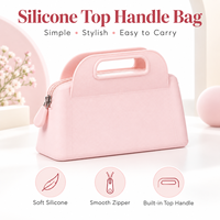 Fournisseurs d'étuis en silicone de sac à main de dame de couleur personnalisée Sacs à main en silicone recyclé de luxe Pochette de maquillage