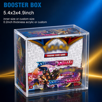 Boîte de protection en acrylique transparent avec couvercle magnétique, anti-rayures et anti-UV, pour collection TCG