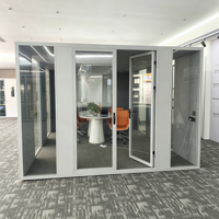 Cabine Acoustique Modulaire Insonorisée pour Bureau, Poste Téléphonique Design Moderne, Cadre en Aluminium, Écologique, Durable, Autoportante, Intérieur