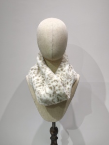 Cache-cou chaud à motif croisé, fausse <span class=keywords><strong>fourrure</strong></span> de lapin, épaisse, col faux chaud, imprimé léopard coréen, écharpe en peluche - Product Image 4