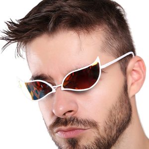 Lunettes de soleil œil de chat de style <span class=keywords><strong>cyberpunk</strong></span> pour hommes et femmes, cosplay One Piece Doflamingo Joker Tech Punk - Product Image 2