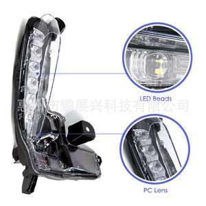Luces antiniebla LED Pengzhanlong para Toyota Corolla versión estadounidense 2017-2019 con DRL y kit de cableado - Product Image 2
