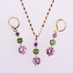 Nueva llegada nueva tendencia nuevos materiales mujeres Guangzhou proveedor pendientes collar proveedor joyería conjunto - Product Image 1