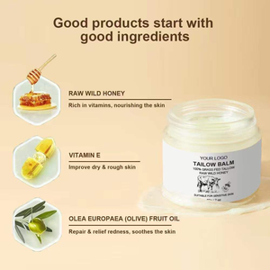Bálsamo de Sebo OEM/ODM, Crema Reparadora para la Piel de Animales Alimentados con Pasto, Ultra Hidratante y Calmante para Rostro y Cuerpo, Crema Facial Vegana - Product Image 3