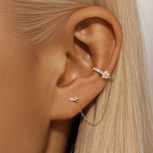 Fine Single Ear <b>Cuff</b> Irregular Horse Eye New Design Star 925 Round Zircon - Product Image 6