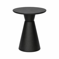Table d'appoint noire avec plateau rond et base sur piétement, table d'appoint minimaliste, mobilier de salon, couleur personnalisable, OEM ODM, usine