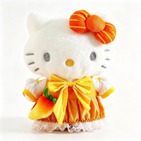 Vente en gros de jouets en peluche Hello Kitty, poupée Tutu orange mangue anime de 8 pouces, douce, mignonne, kawaii, style arcade, pour enfants
