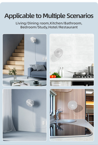 Quạt treo tường mini hiện đại nhỏ gọn, sử dụng kép trong nhà bếp, 10 inch, dao động, sử dụng điện 12V DC, sạc lại được, điều khiển từ xa - Product Image 5