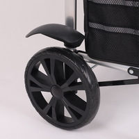 Vente en gros de chariots pliants en aluminium pour supermarché sac à bagages chariot à bagages remorque avec roues