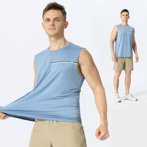 Camiseta deportiva transpirable de secado rápido de verano de alta elasticidad, camisetas sin mangas para correr deportivas - Product Image 6