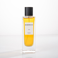 Botella de Perfume de Vidrio Transparente de Lujo de 100 ml con Pulverizador, Serigrafía de Alta Calidad, Tapa Personalizable
