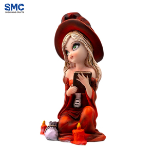 Figurine d'art artisanal en résine SMC Red Witch, sculpture durable, résistante aux chocs, élégante, décoration d'intérieur - Product Image 3