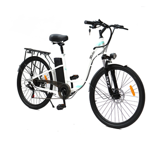Vélo électrique en acier blanc à cadre courbé 36V 250W pour hommes et femmes, fabriqué en Chine - Product Image 2