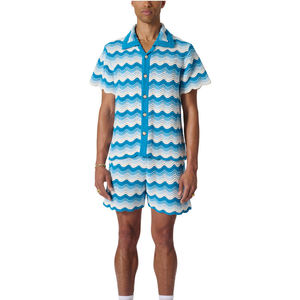 Logo della moda maschile personalizzato maglia maglia maglia sottile scavato per Polo per il maglione della camicia uncinetto estivo per la primavera - Product Image 1
