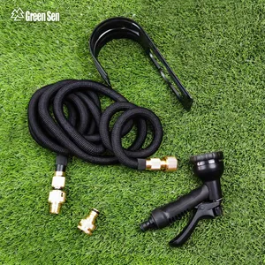 Leak-proof anti-rusting high pressure water hose for car with spray nozzle expandable water garden rubber water hose