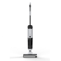 Nettoyeur de sols portatif à double réservoir, auto-nettoyant, avec aspiration eau et poussière, rouleau pour tapis, et fonction de séchage à air chaud à 180 degrés pour nettoyage à plat