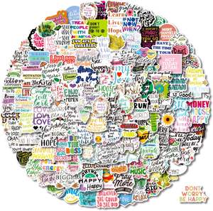 Fabricant de phrases de récompense Mots de motivation inspirants positifs Autocollants découpés en vinyle pour ordinateur portable Skateboard - Product Image 5