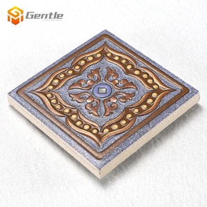 Carrelage mural de petite taille 80*80 de style rustique espagnol, carrelage en céramique de couleur mélangée, motif rustique en relief - Product Image 3