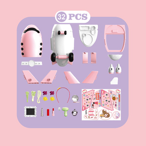 notely semblant jouer jeu de maquillage <span class=keywords><strong>coiffeuse</strong></span> miroir filles jouets beauté ensemble avec la conception de l'avion - Product Image 4