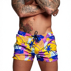 Short de bain homme taille basse, style boxer, avec poche arrière tendance, effet délavé, séchage rapide, respirant, pour la plage - Product Image 3
