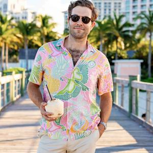 Chemises hawaïennes pour hommes, nouvelle conception 2023, imprimées numériquement sur mesure, taille plus, unisexe, en spandex/polyester, boutons, plage, vacances - Product Image 4