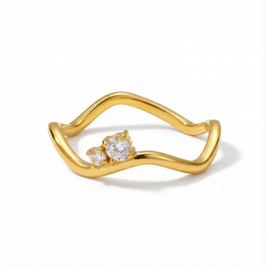 Stackable Luxury Stainless Steel Rings for Women 18K Gold Plated Cubic Zirconia Waterproof Tarnish Free Ring Jewelry Accessories - Product Image 6