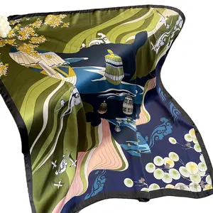 New Arrival Silk Scarves Can Be Matched With Shirt And Suit Square Scarf 90x90 Luxury Brand 90cm Square Silk Scarf For Women