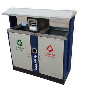 Metal Waste Bin Outdoor Trash Bin Waste Bin Container Outdoor Garbage Can
