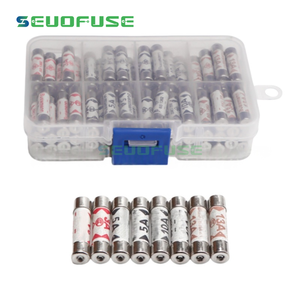 80 buah 6x25mm Sekring Inggris keramik 250V 3A 5A 10A 13A berisi pasir <span class=keywords><strong>Anti</strong></span> huru hara Tautan Sekring Inggris BS1362 Sekring tabung keramik - Product Image 2