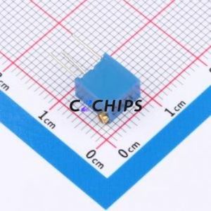 ตัวต้านทาน/โพเทนชิโอมิเตอร์แบบปรับได้สำหรับ3266X-203-LF ผ่านชิ้นส่วนรู (THT)-3P, ตัวต้านทาน6.8x4.7มม. 20Kohm 10% 500 250mw ppm/℃ - Product Image 2