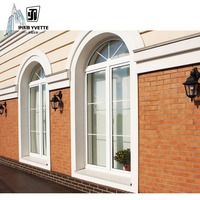Ventanas Arqueadas Modernas de Aluminio Personalizadas, Estándar Europeo Contemporáneo, Ventana Arqueada de Triple Vidrio para Dormitorio, Sala de Estar, Cocina