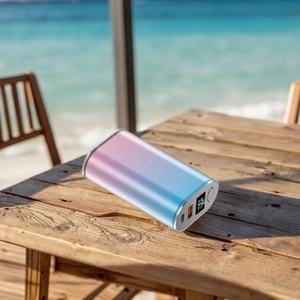 Cargador Portátil Multifuncional Universal con Pantalla LED, Degradado Azul Rosa, 10000 MA, Diseño Mini Cápsula, Cargador para Teléfono Móvil - Product Image 2