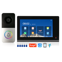 Système d'interphone vidéo avec déverrouillage, détection de mouvement PIR, enregistrement vidéo, caméra de sonnette vidéo TUYA WIFI