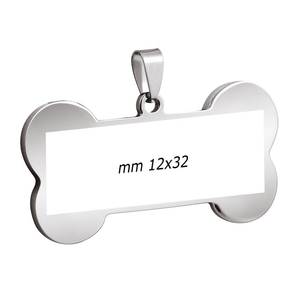 Targhetta in Acciaio 21x40mm per Identificazione di Animali Domestici e Bestiame - Product Image 2