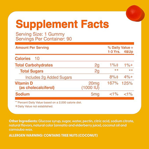 Gomitas Multifuncionales de Vitamina D3 Colecalciferol para Niños, Gomitas Orgánicas de Vitamina D, Biotina, Vitamina D para Niños, Gomitas Energéticas - Product Image 2