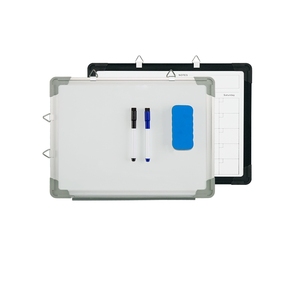 <span class=keywords><strong>Tableau</strong></span> <span class=keywords><strong>blanc</strong></span> magnétique double face - <span class=keywords><strong>Tableau</strong></span> <span class=keywords><strong>blanc</strong></span> mural avec cadre en aluminium et surface en acier galvanisé - Product Image 3