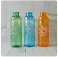 Bouteille d'eau de sport transparente Tritan sans BPA de 500 ml avec couvercle pour adultes, moulée par injection, pour usage en plein air et camping